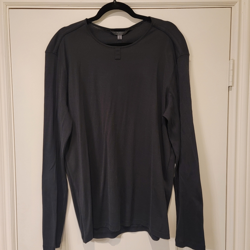 John Varvatos Collection Black long sleeve tee